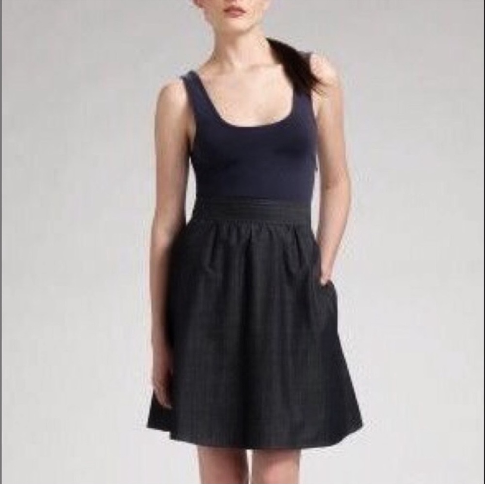 Theory Boa D Greece A-Line Denim Dress